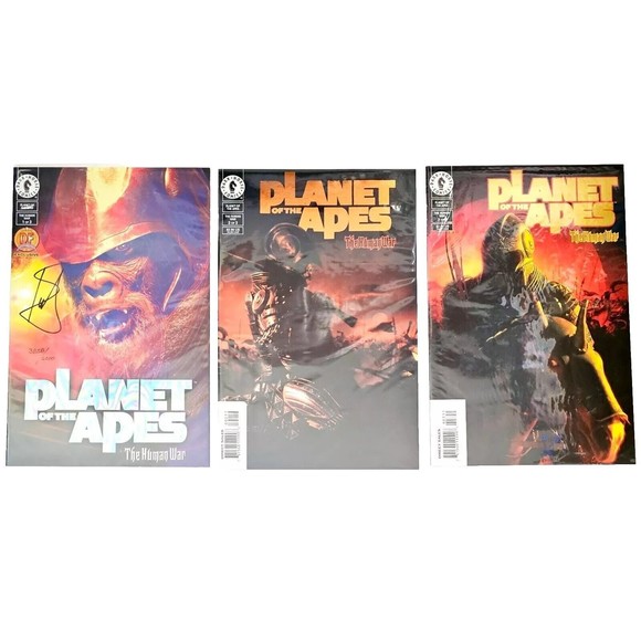 Planet of the Apes Movie Adp TPB & #1-3 Human War Signed COA /6000 Brand New NM - Picture 2 of 13